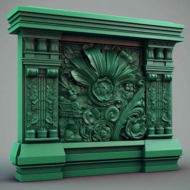 Patterns and decorations Verde Station 2 3d model